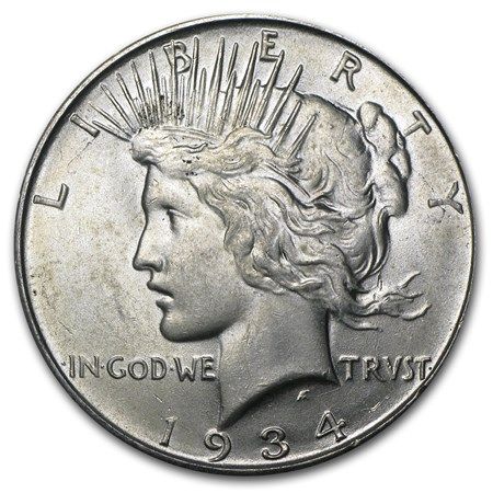 Lot 234: 1934 - Peace Silver Dollar BU