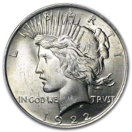 Lot 237: 1922 - S- Peace Silver Dollar BU