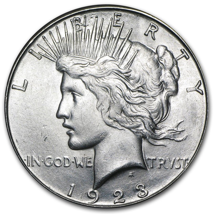 Lot 55: 1923 - S- Peace Silver Dollar BU