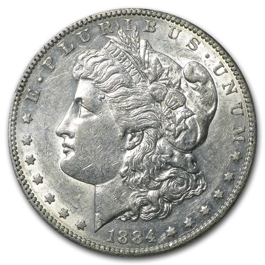 Lot 80: Morgan Silver Dollar Almost Uncirculated 1884-S