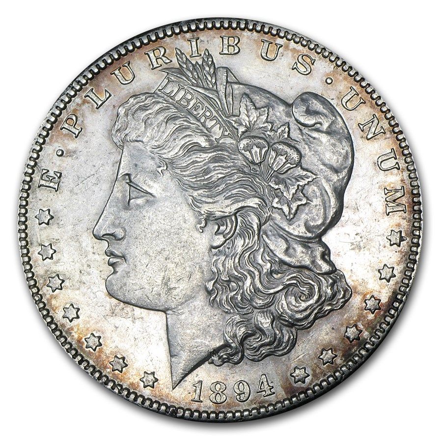 Lot 130: Morgan Silver Dollar Almost Uncirculated 1894-S