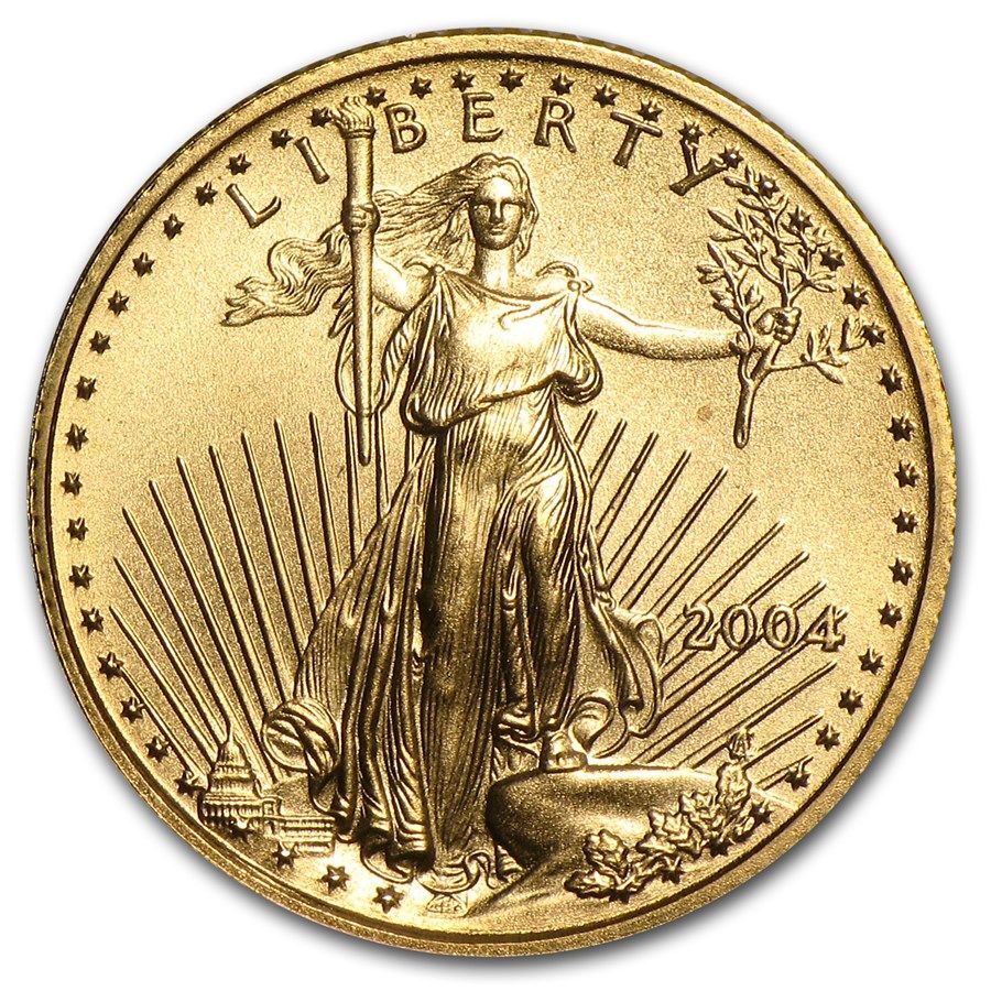 Lot 249: 2004 American Gold Eagle 1/10 oz Uncirculated