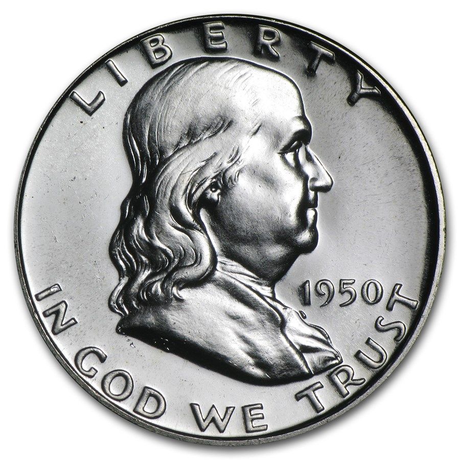 Lot 62: Proof Franklin Half Dollar 1950