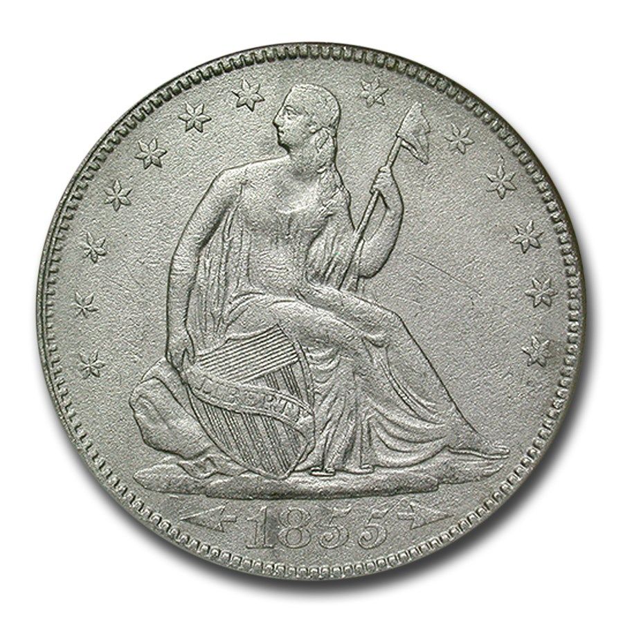 Lot 82: Seated Liberty Half Dollar Extra Fine 1855 Arrows