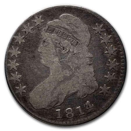 Lot 128: Bust Half Dollar Very Good 1814/3