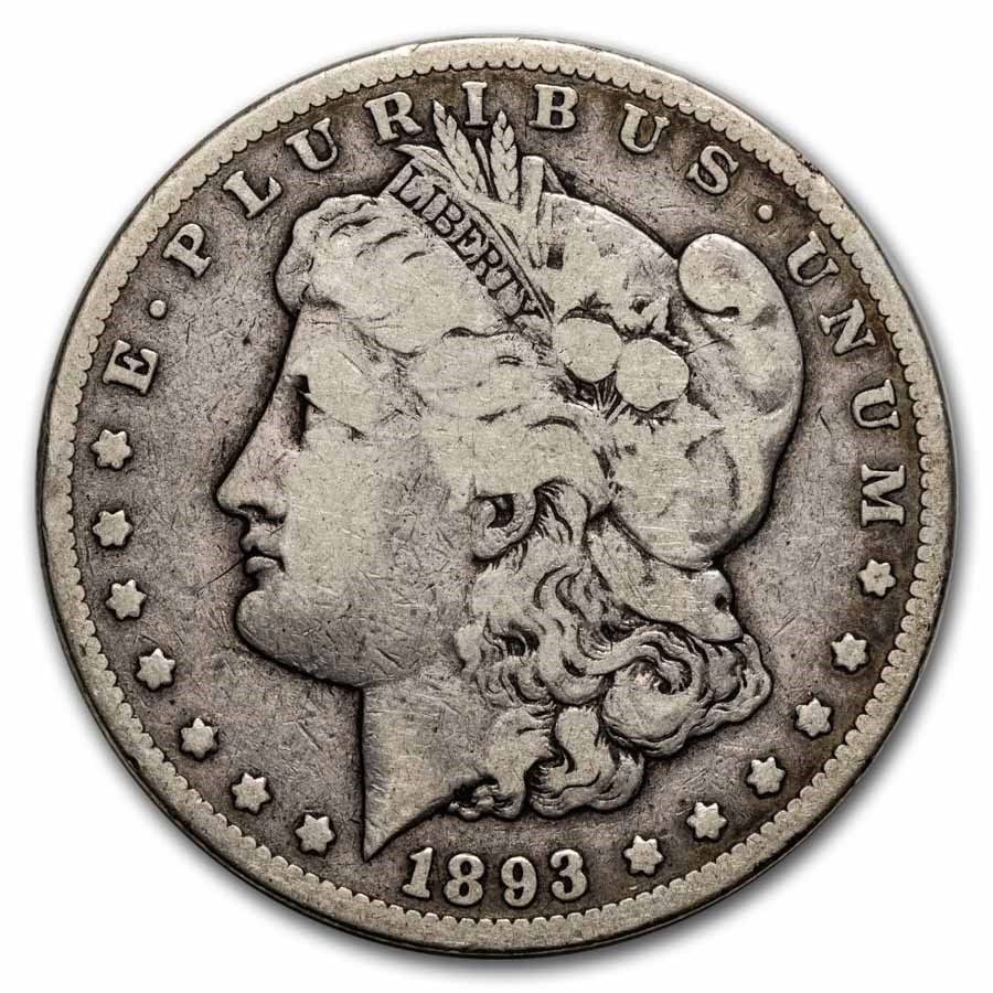 Lot 132: Morgan Silver Dollar G-VG 1893-CC