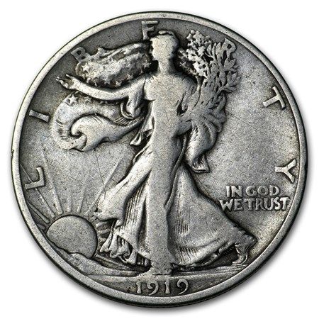 Lot 139: Walking Liberty Half Dollar 1919-D Extra Fine