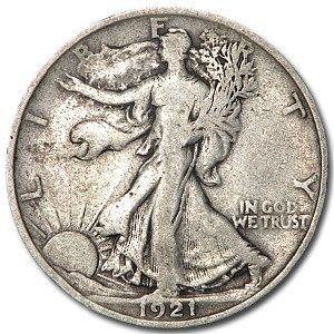 Lot 67: Walking Liberty Half Dollar 1921 Extra Fine