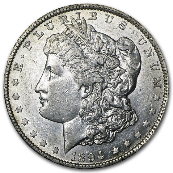 Lot 75: Morgan Silver Dollar Almost Uncirculated 1894-O