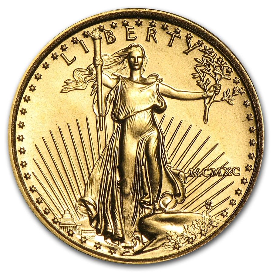 Lot 89: 1990 American Gold Eagle 1/10 oz Uncirculated