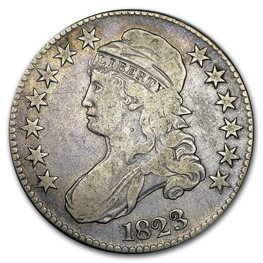 Lot 95: Bust Half Dollar Extra Fine 1823 normal 3 Double Profile