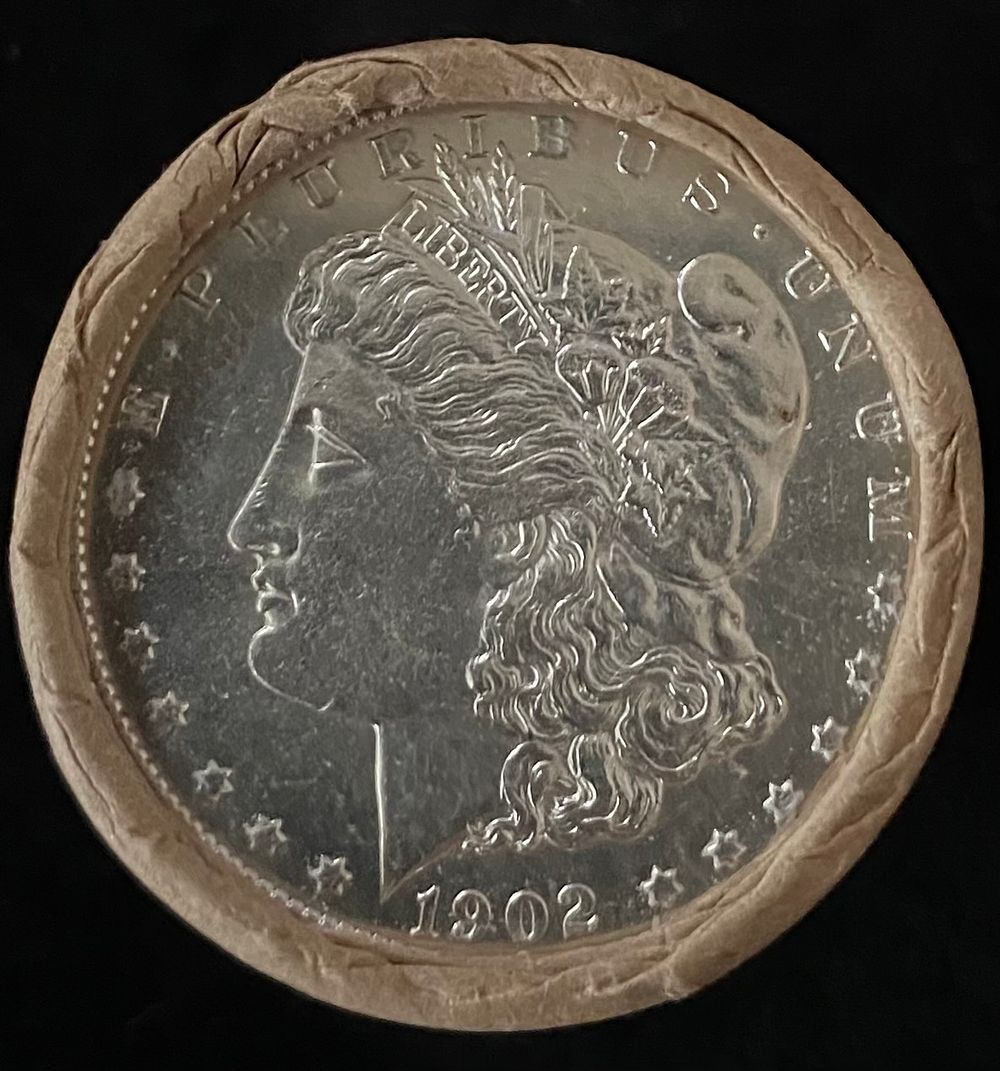 Lot 60: BU $10 Morgan Silver Dollar Roll 1902 & CC Ends