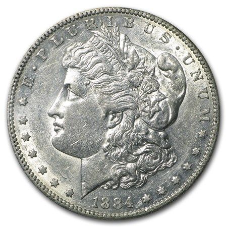 Lot 83: Morgan Silver Dollar Almost Uncirculated 1884-S