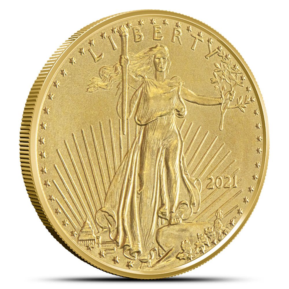 Lot 198: 2021 1/10 oz American Gold Eagle Coin (Type 1)
