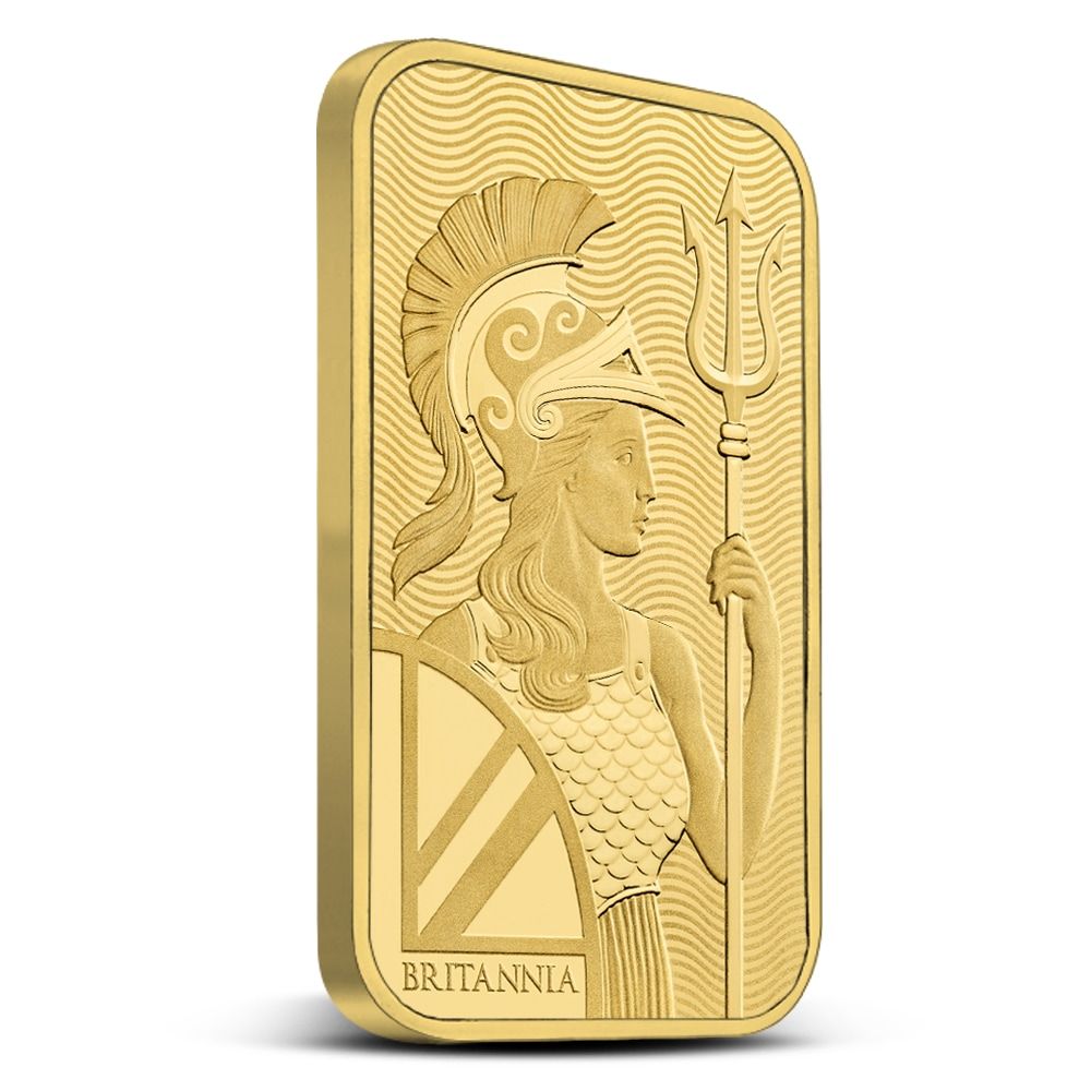 Lot 155: 10 Gram British Gold Britannia Bar (New w/ Assay)