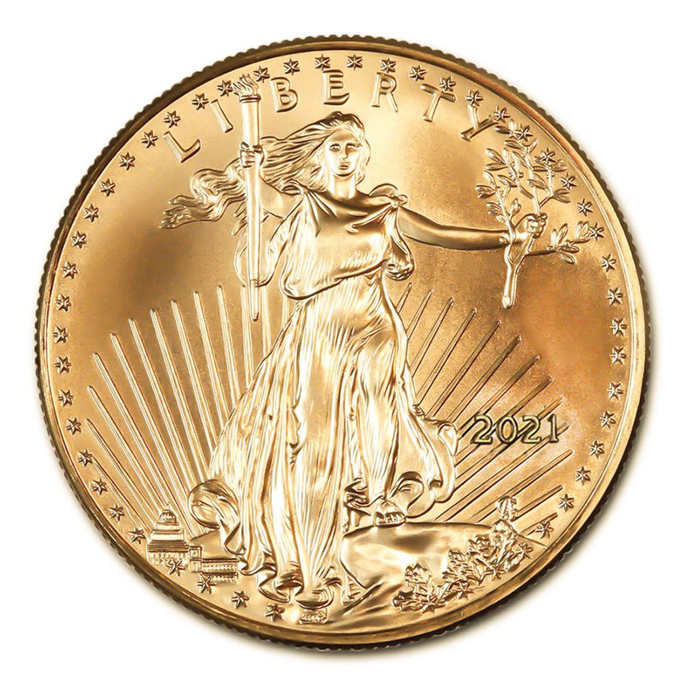 Lot 183: 2021 American Gold Eagle 1/2 oz Uncirculated