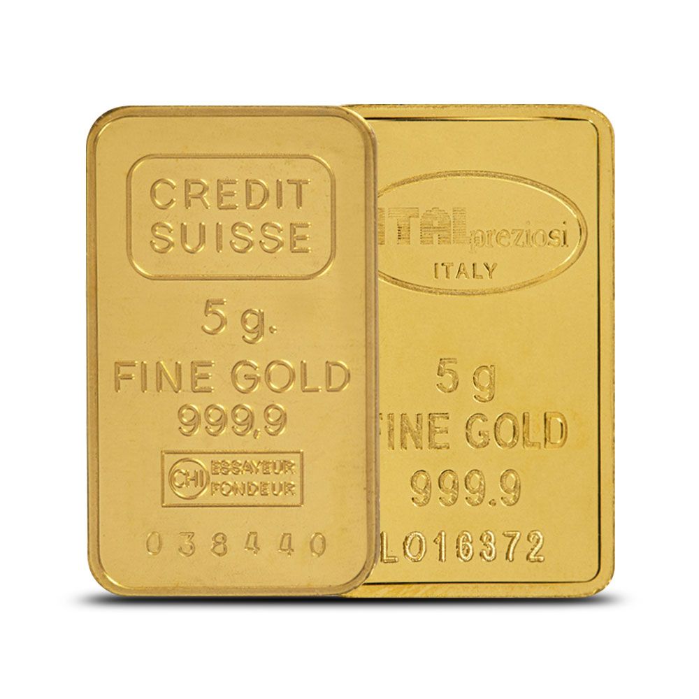 Lot 90: 5 Gram Gold Bar (Varied Condition, Any Mint)