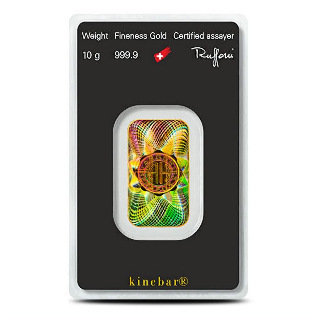 Lot 86: 10 Gram Argor Heraeus Kinebar Gold Bar (New w/ Assay)