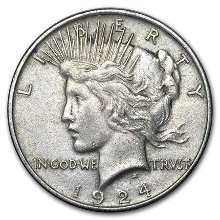 Lot 63: 1924- MS-62+Peace Dollar-Non Graded