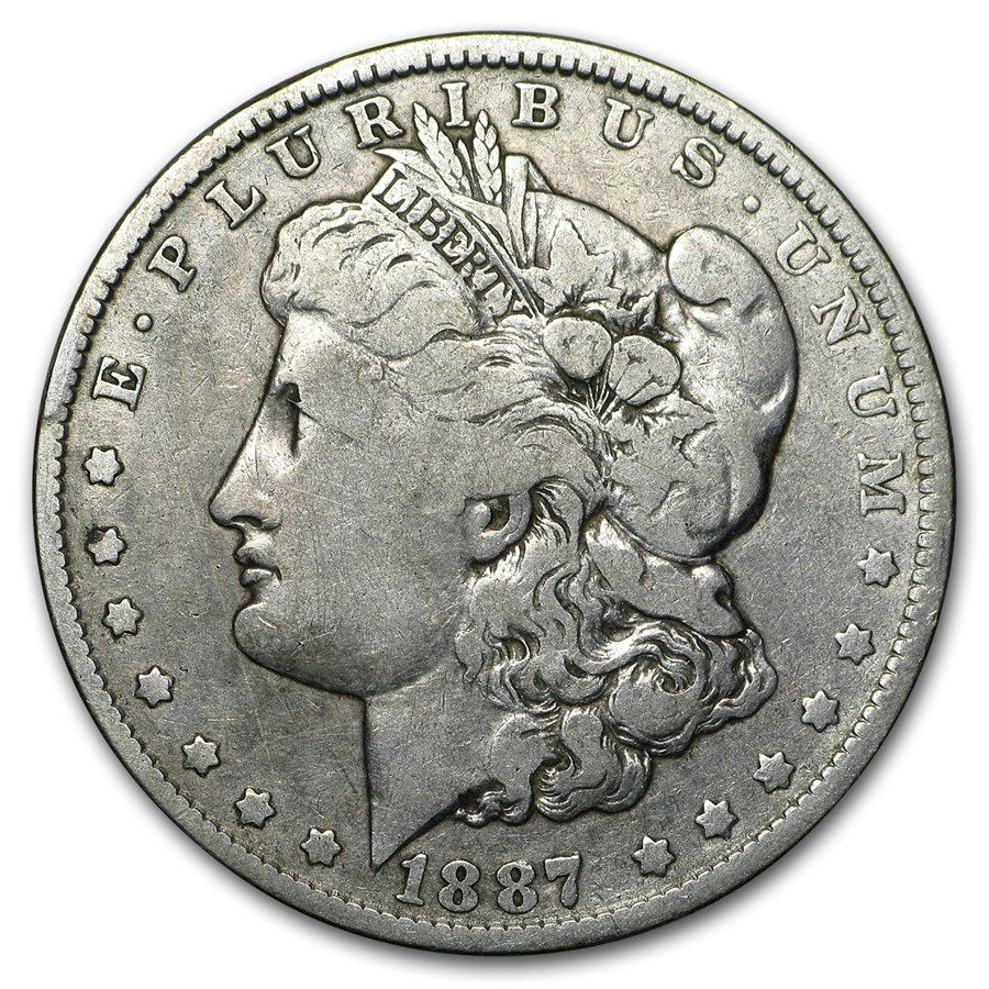 Lot 66: Morgan Silver Dollar G-VG 1887