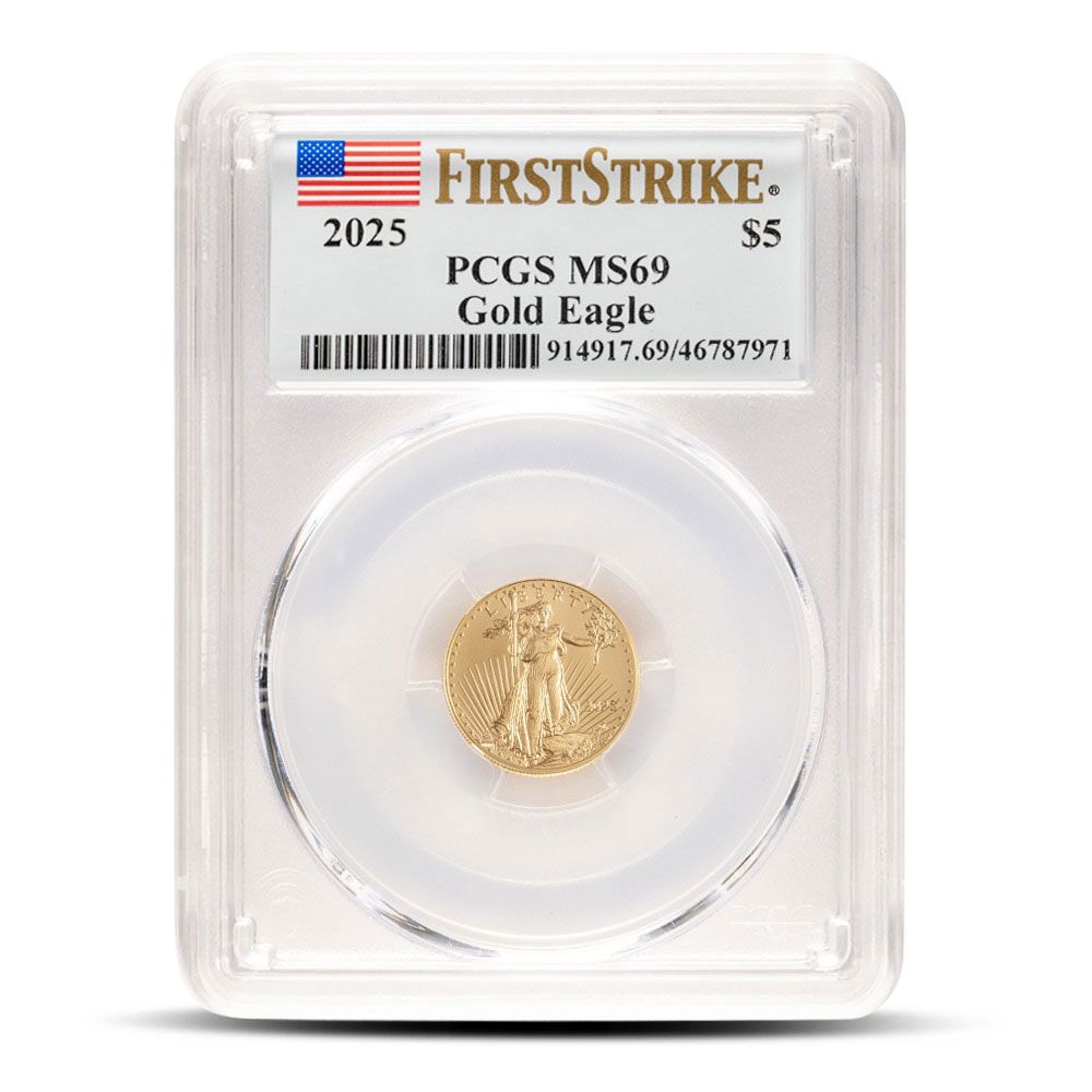 Lot 84: 2025 1/10 oz American Gold Eagle Coin PCGS MS69 FS