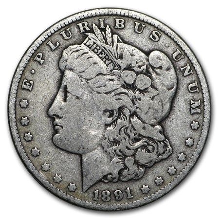 Lot 106: Morgan Silver Dollar G-VG 1891