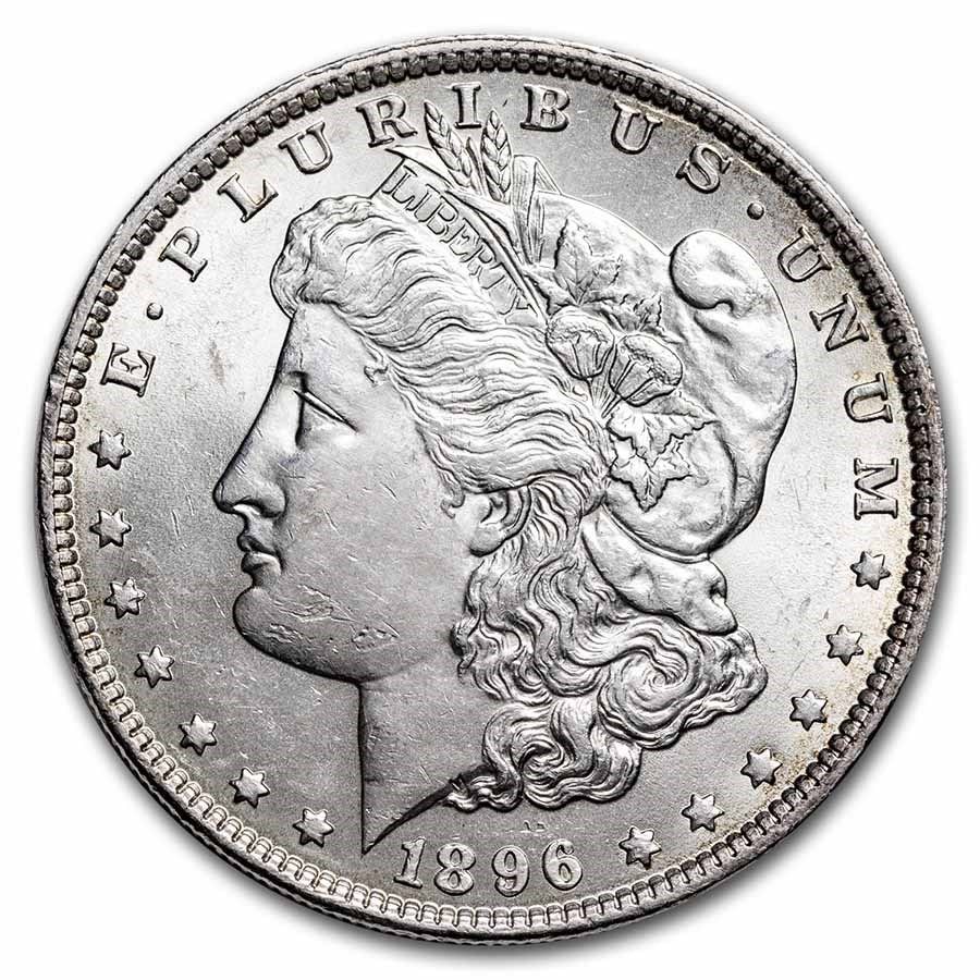 Lot 111: 1896- MS-62+ Morgan Dollar-Non Graded