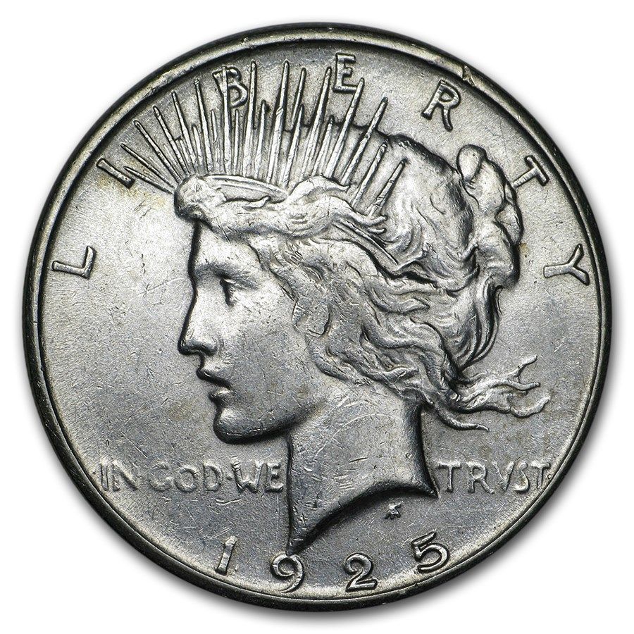 Lot 137: 1925 - S- MS-62+Peace Dollar-Non Graded