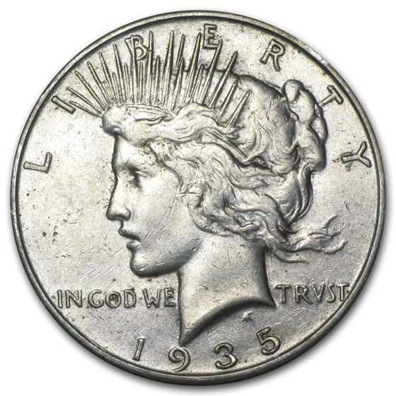 Lot 107: Peace Silver Dollar Fine Condition 1935-S