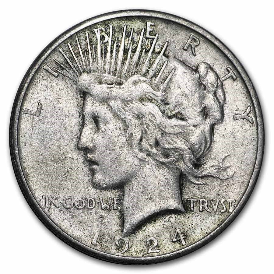 Lot 127: Peace Silver Dollar Fine Condition 1924