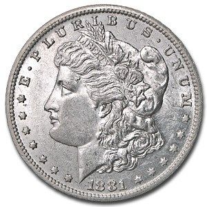 Lot 95: 1881-S MS-62+ Morgan Dollar-Non Graded