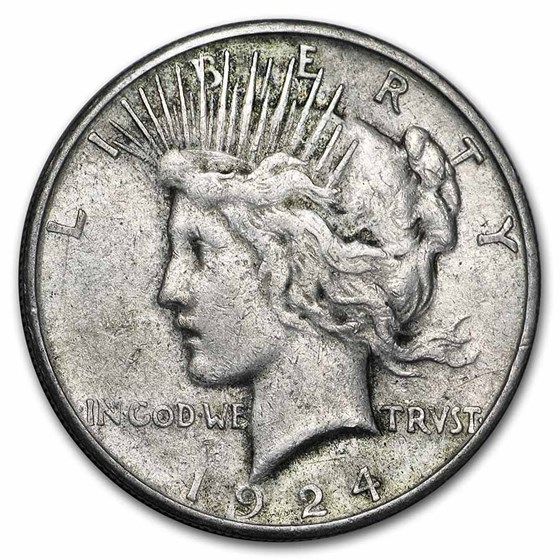 Lot 200: Peace Silver Dollar Fine Condition 1924-S