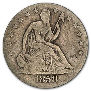 Lot 19: Seated Liberty Half Dollar Good 1858-O