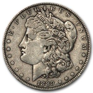 Lot 28: Morgan Silver Dollar Very Fine Condition 1889