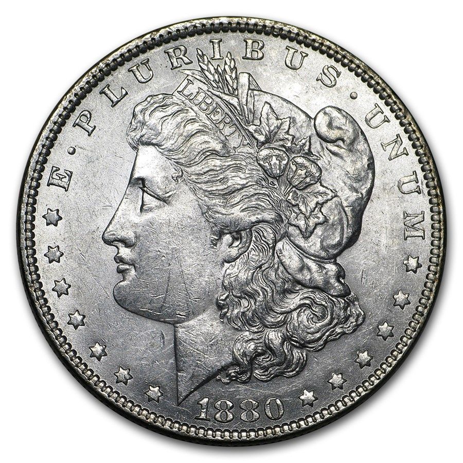 Lot 21: 1880- MS-60+ Morgan Dollar-Non Graded