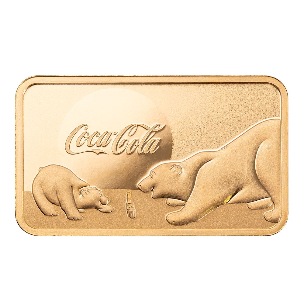 Lot 83: 5 gram Gold Bar - PAMP Coca-Cola Polar Bear