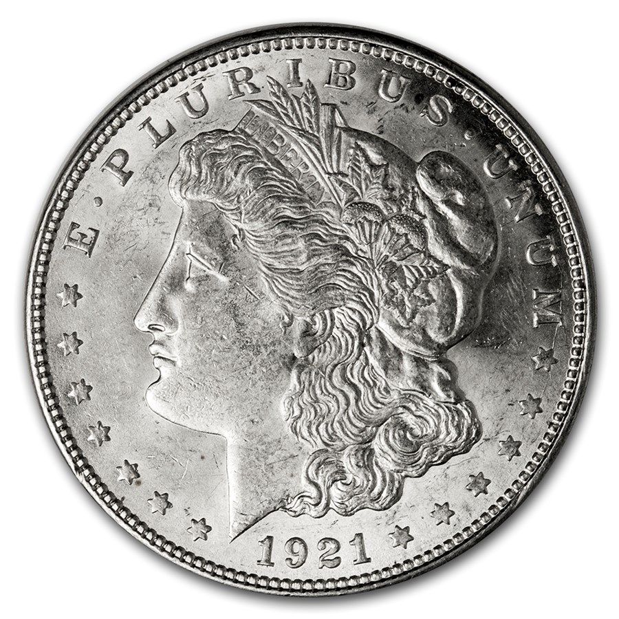 Lot 110: 1921- MS-60+ Morgan Dollar-Non Graded