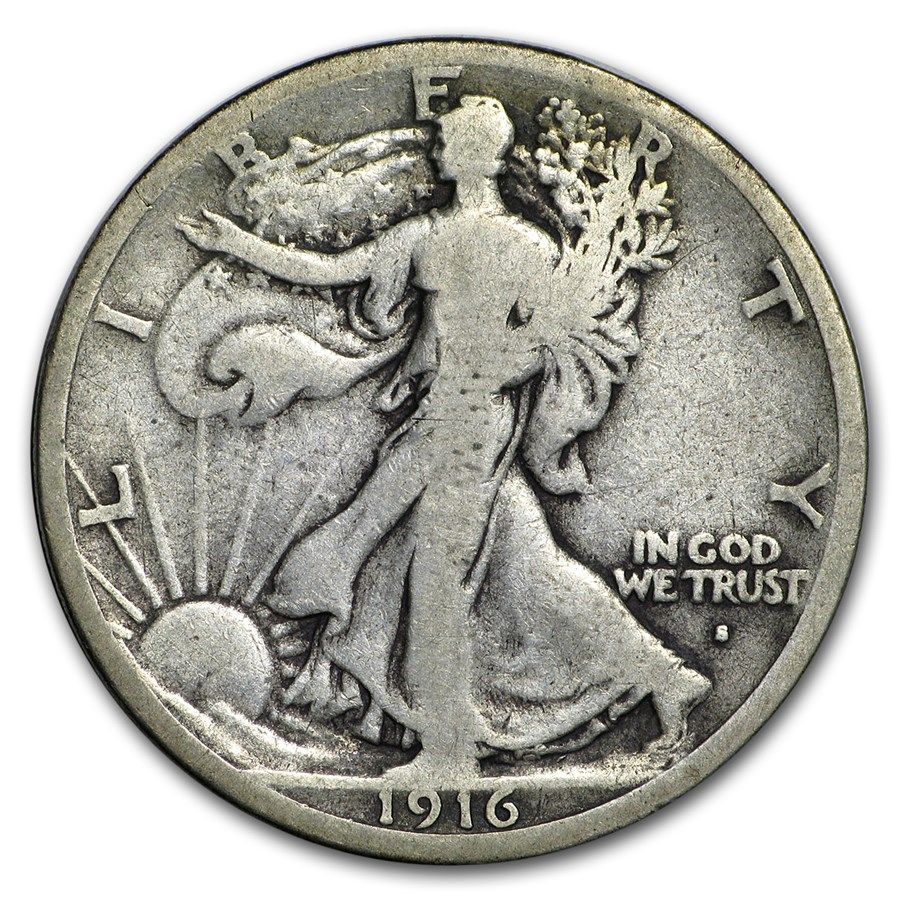 Lot 181: Walking Liberty Half Dollar 1916-S G-VG