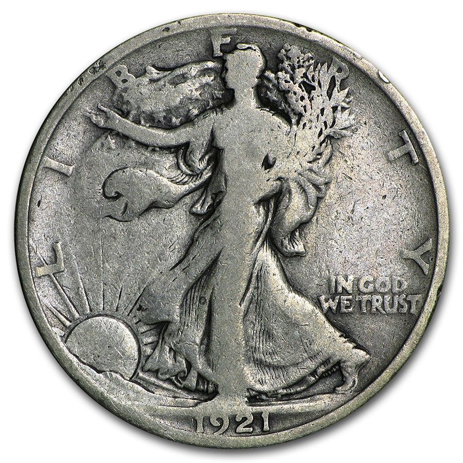 Lot 67: Walking Liberty Half Dollar 1921 G-VG