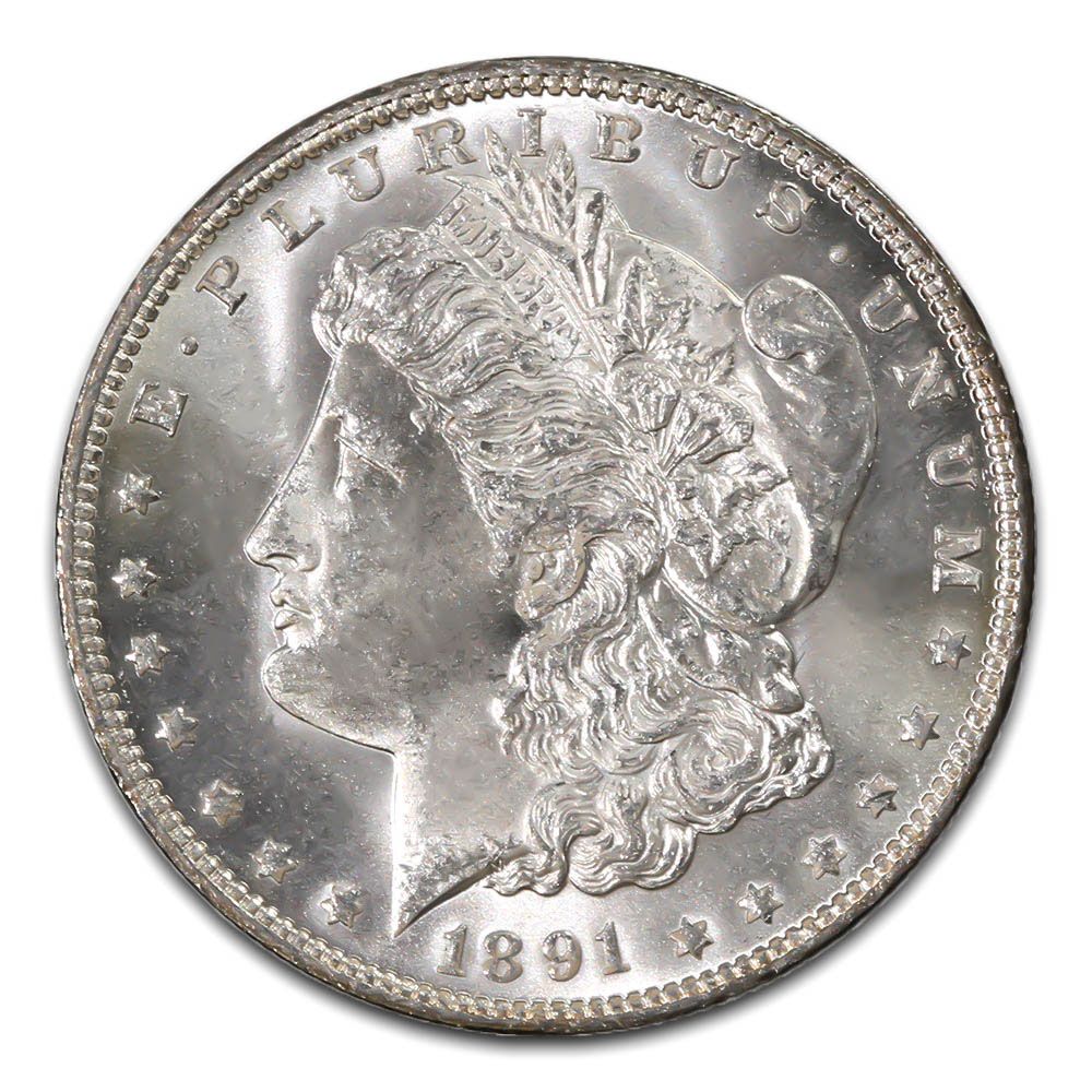 Lot 108: Morgan Silver Dollar Uncirculated 1891-CC