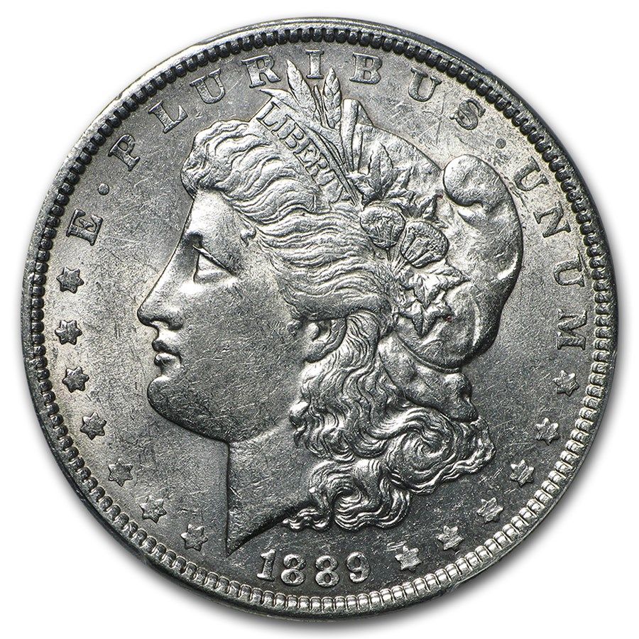 Lot 128: 1889- MS-60+ Morgan Dollar-Non Graded
