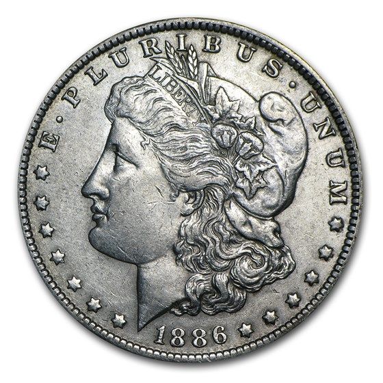Lot 165: 1886- MS-60+ Morgan Dollar-Non Graded