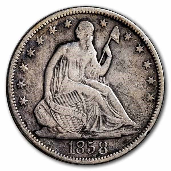 Lot 181: Seated Liberty Half Dollar Very Fine 1858
