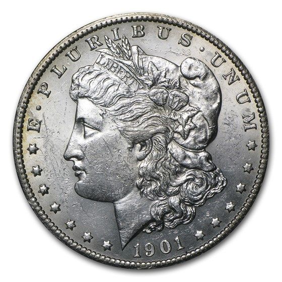 Lot 188: 1901- Morgan Dollar Cracked From Roll BU