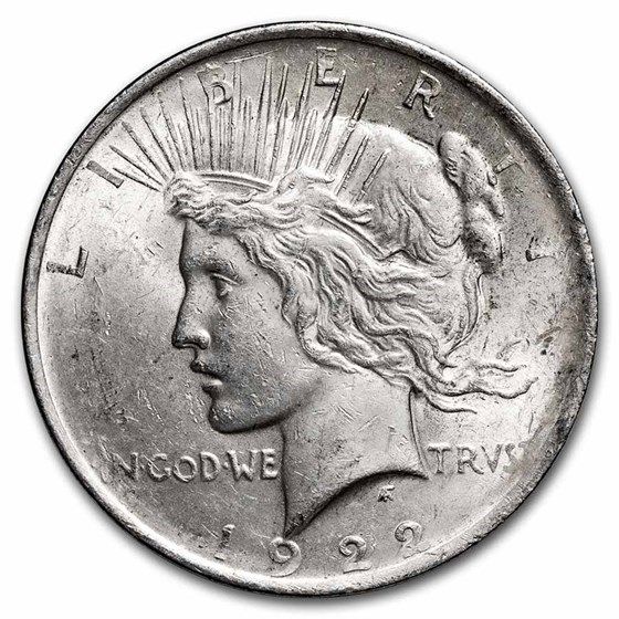 Lot 199: 1922- MS-60+ Peace Dollar-Non Graded