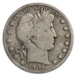 Lot 121: Barber Half Dollar Very Good 1901-S