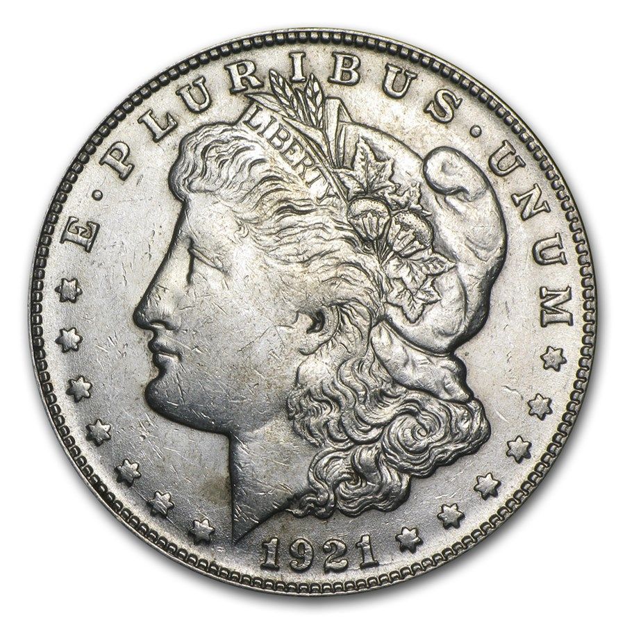 Lot 124: 1921- MS-60+ Morgan Dollar-Non Graded