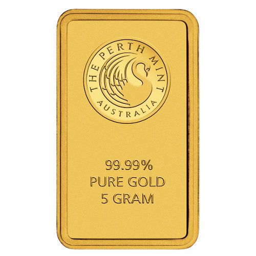 Lot 138: 5 Gram Perth Mint Gold Bar (New w/ Assay)