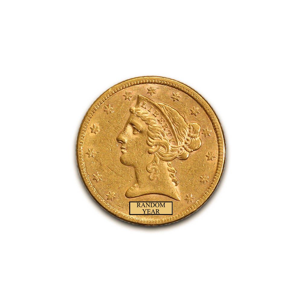 Lot 174: Early Gold Bullion $5 Liberty Almost Uncirculated