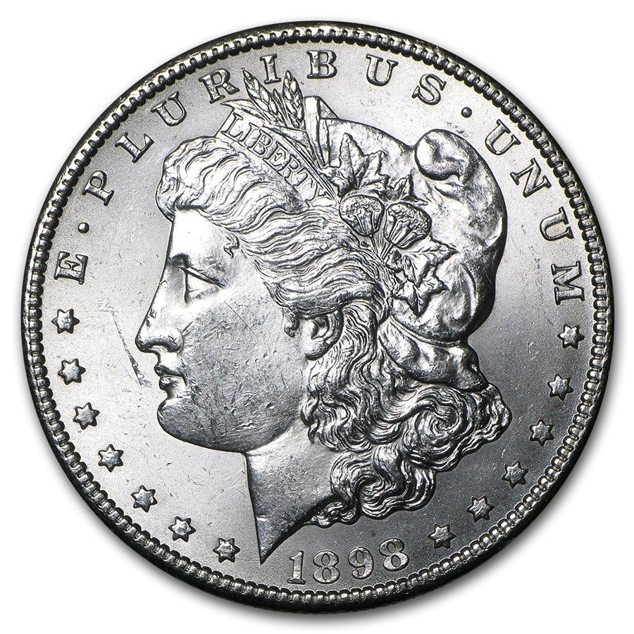 Lot 191: 1898-S Morgan Dollar Cracked From Roll BU